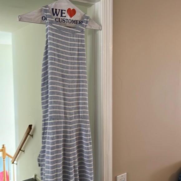 LOFT Pants - Loft blue and white jumpsuit size large